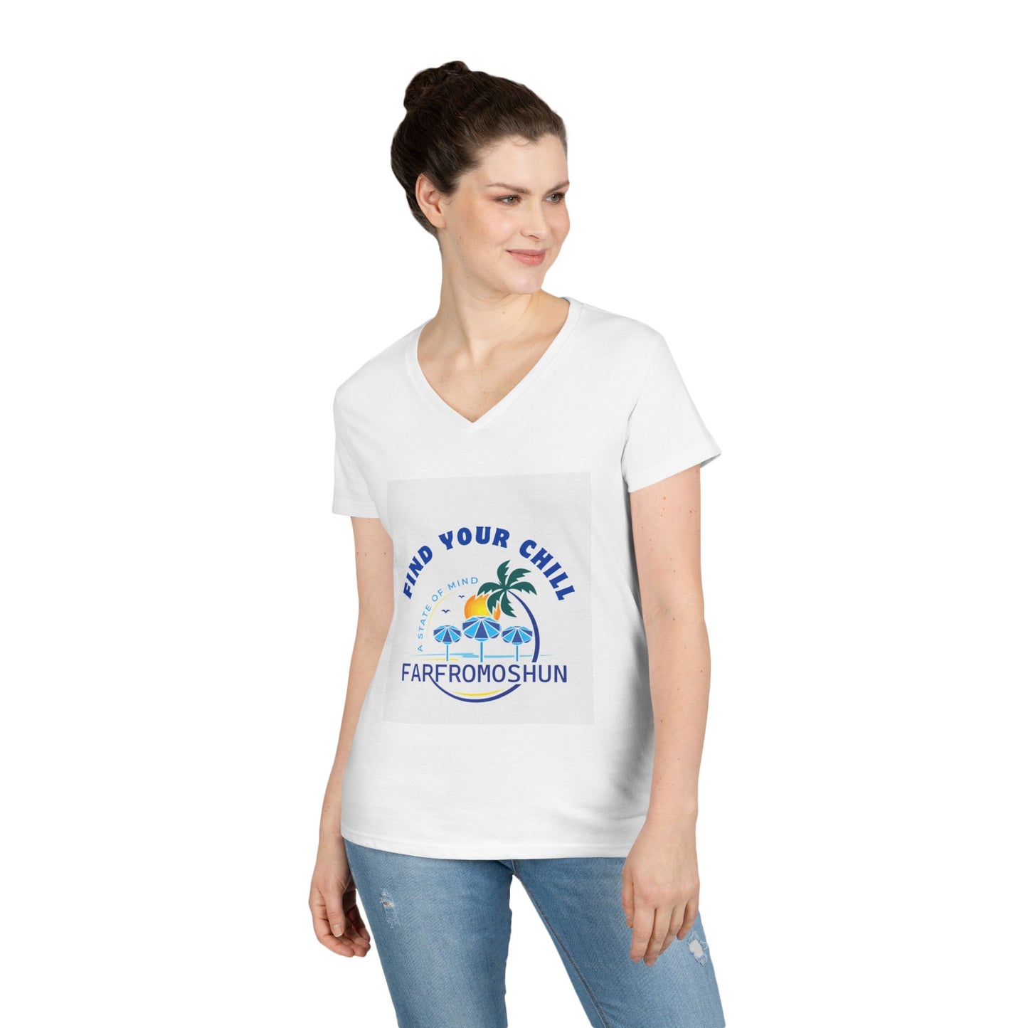 Find Your Chill V-Neck T-Shirt for Ladies