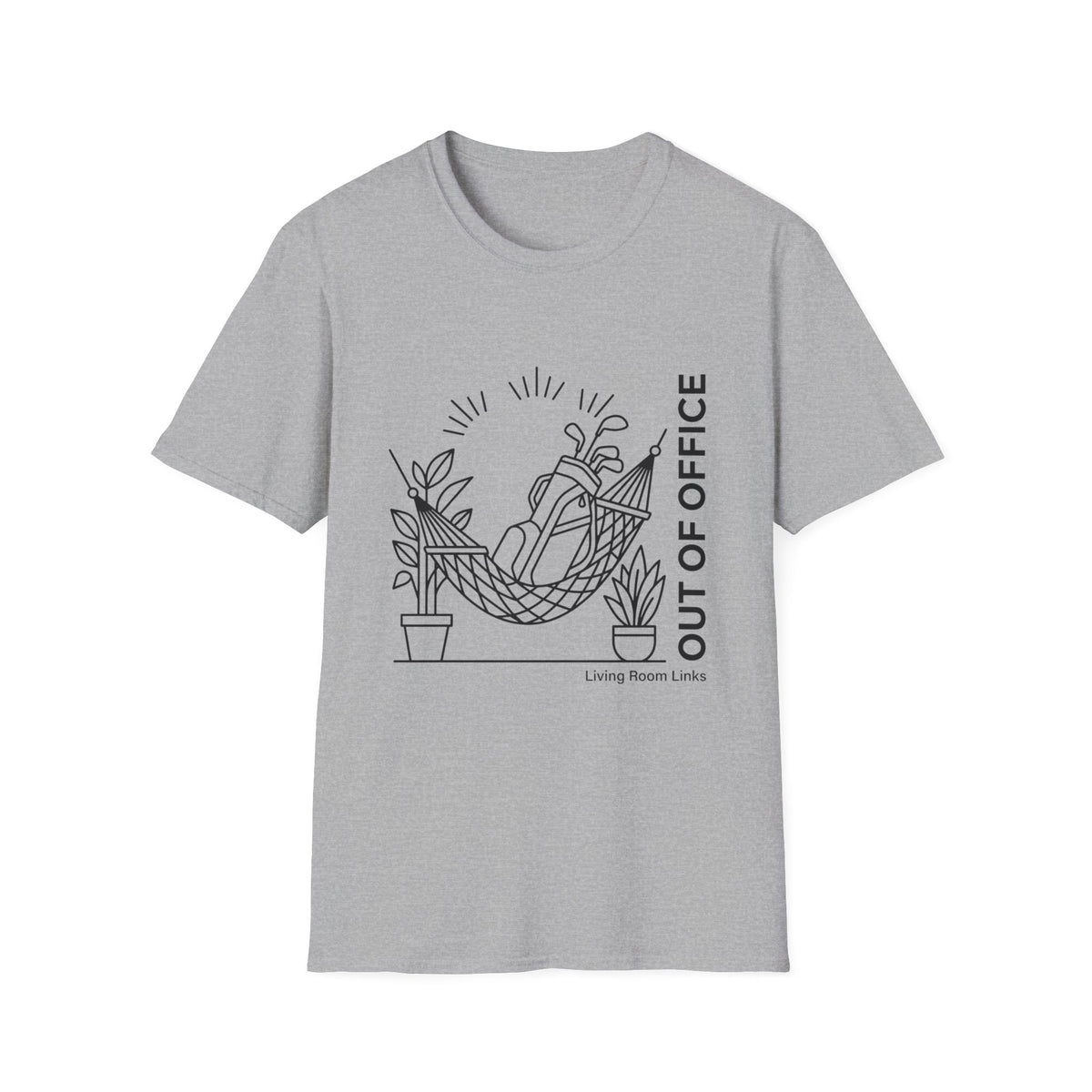 Out of Office Golf Line Art T-Shirt