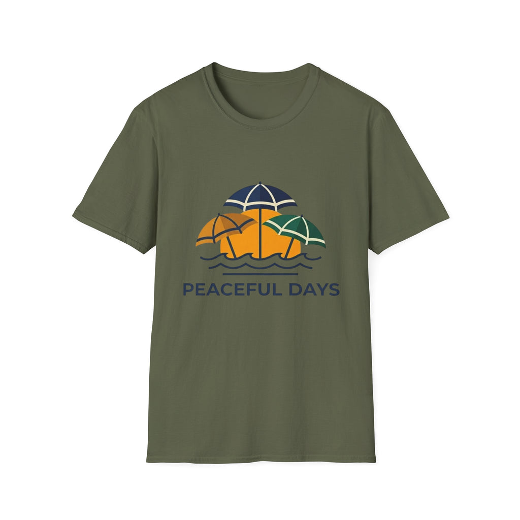 Peaceful Days 3 Umbrellas T-Shirt