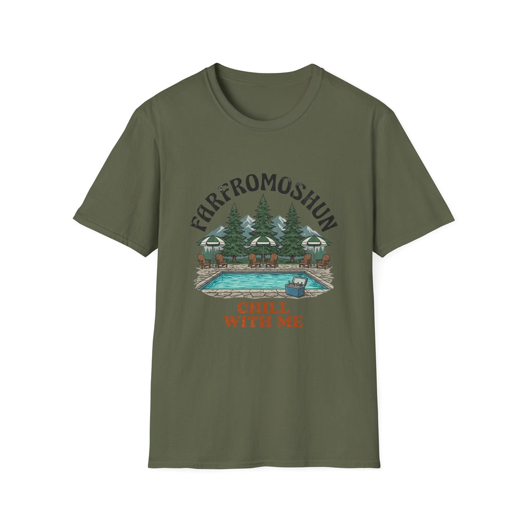 Chill With Me Mountain Pool T-Shirt