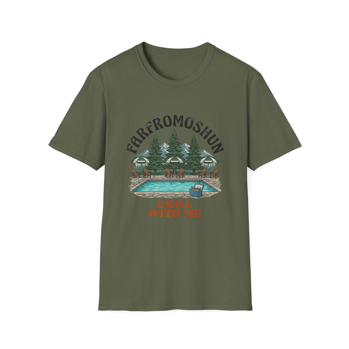 Chill With Me Mountain Pool T-Shirt