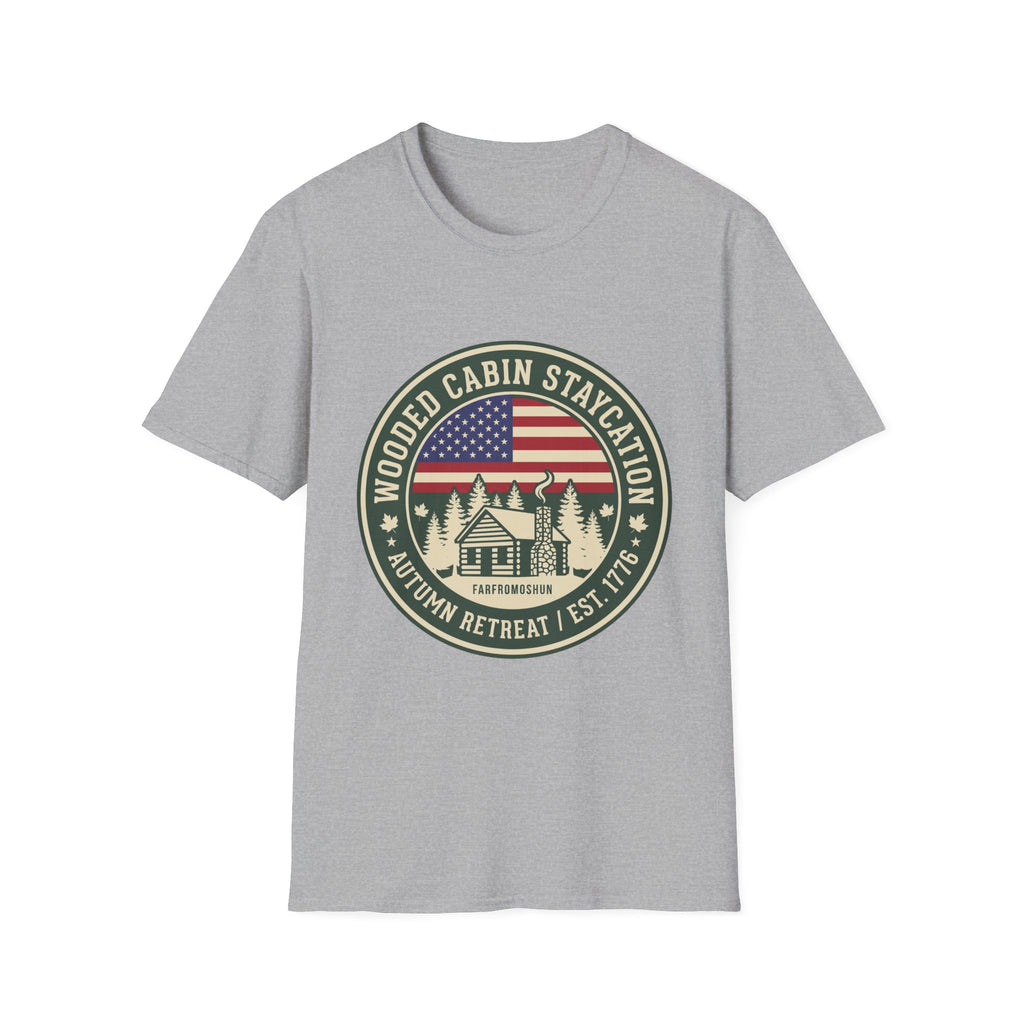 Wooded Cabin Autumn Retreat T-Shirt