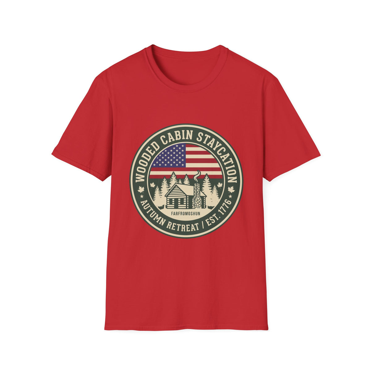 Wooded Cabin Autumn Retreat T-Shirt