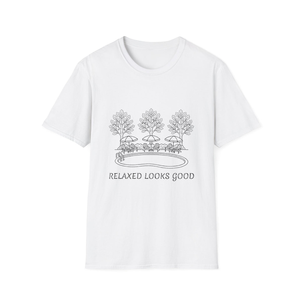 Relaxed Looks Good Line Art T-Shirt
