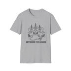 Anywhere Feels Good Line Art T-Shirt