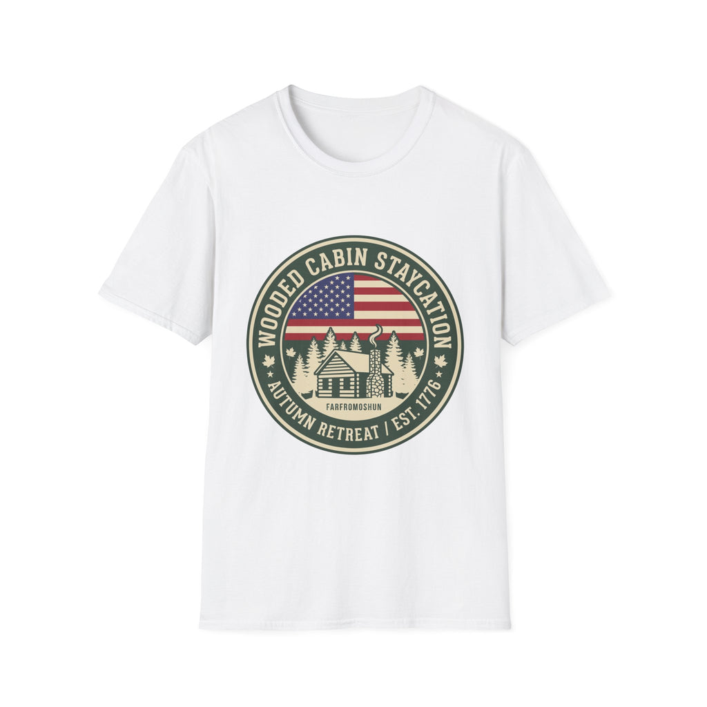 Wooded Cabin Autumn Retreat T-Shirt