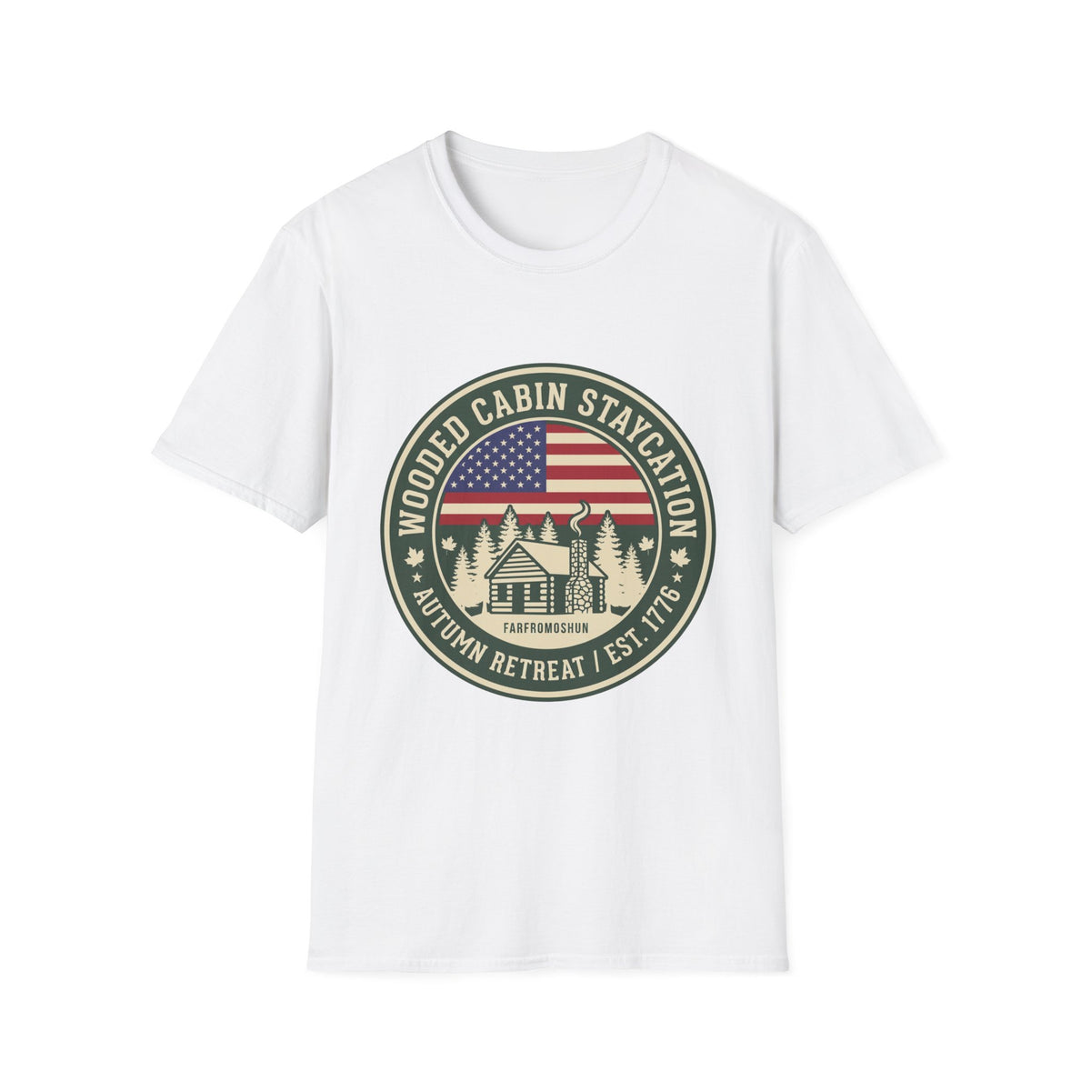 Wooded Cabin Autumn Retreat T-Shirt