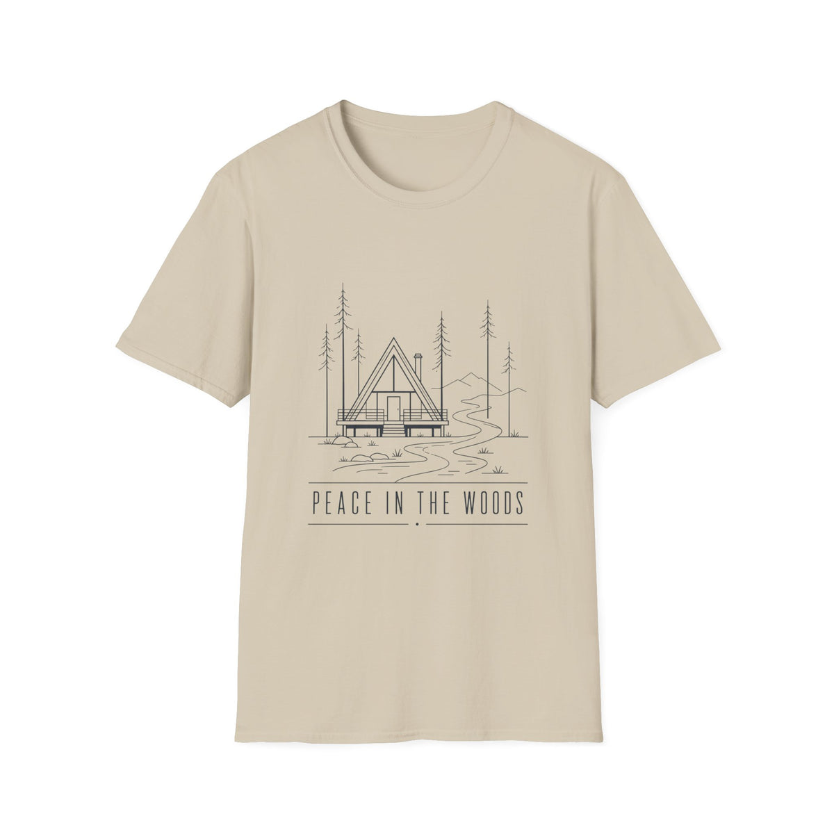 Peace in the Woods Line Art T-Shirt