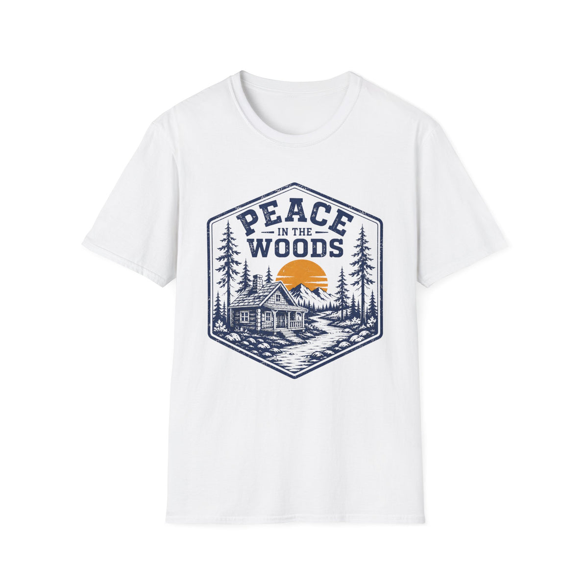 Peace in the Woods Washed Design T-Shirt