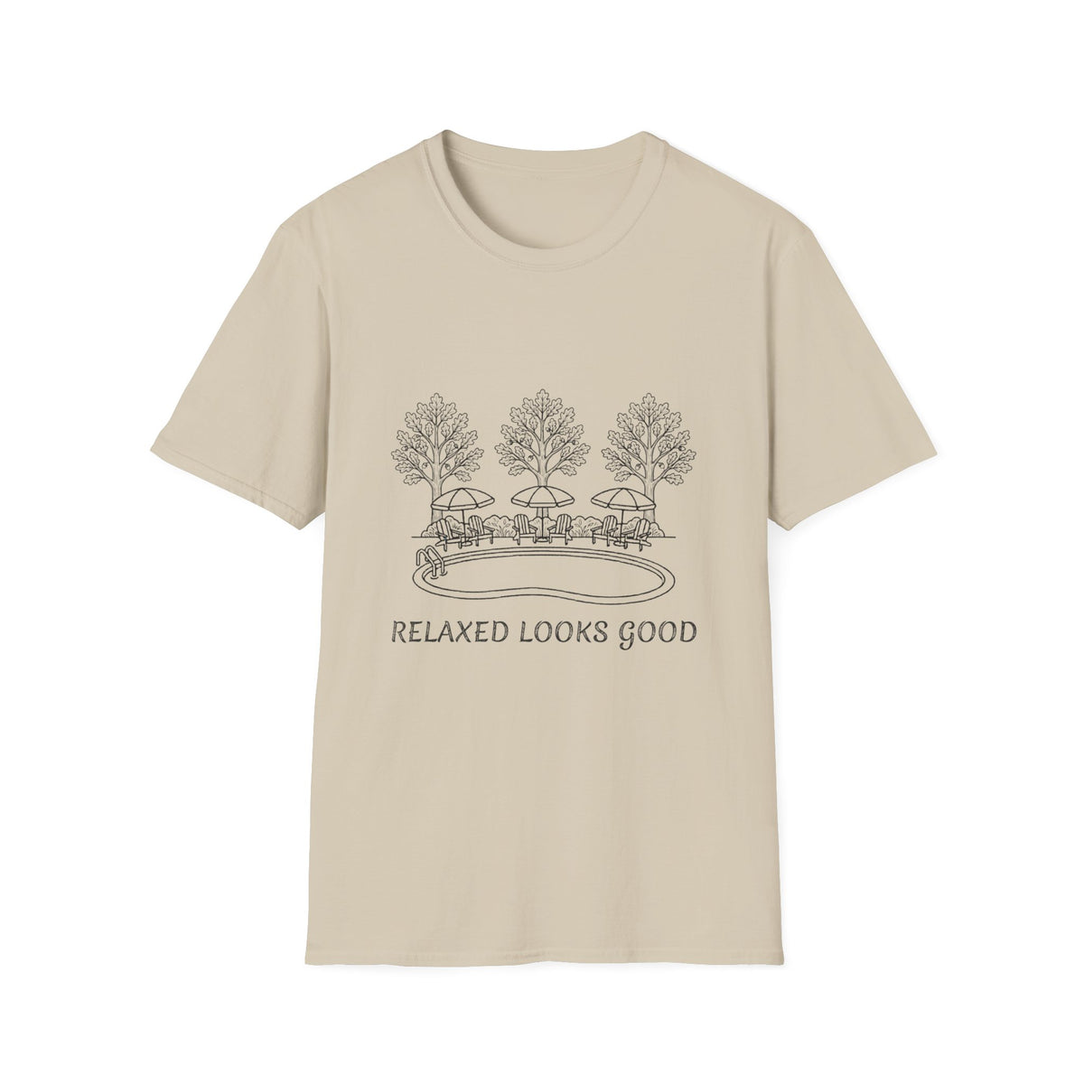 Relaxed Looks Good Line Art T-Shirt