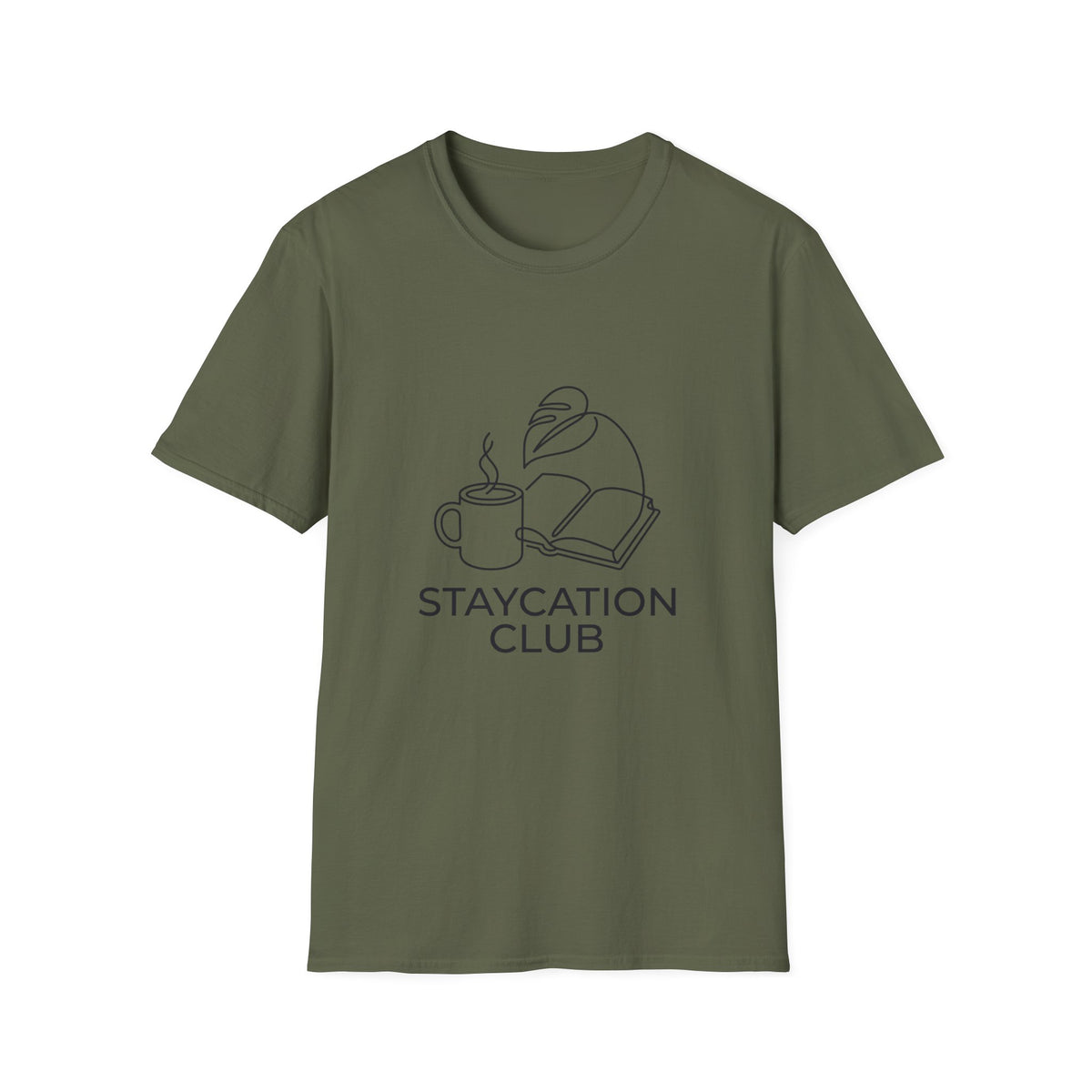 Staycation Club Coffee Book T-Shirt
