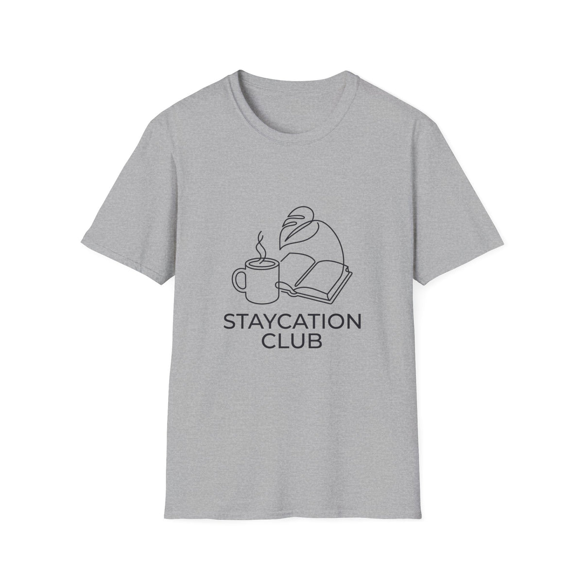 Staycation Club Coffee Book T-Shirt