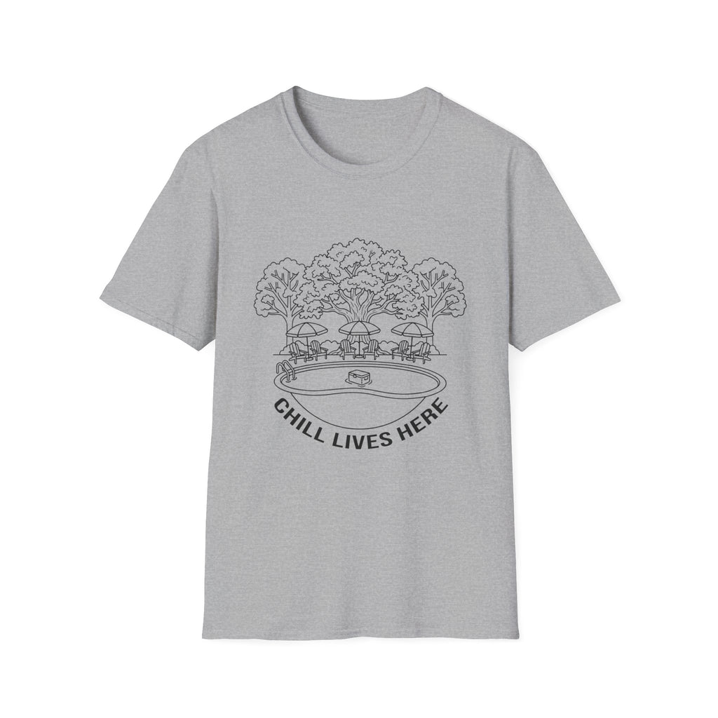 Chill Lives Here Line Art T-Shirt