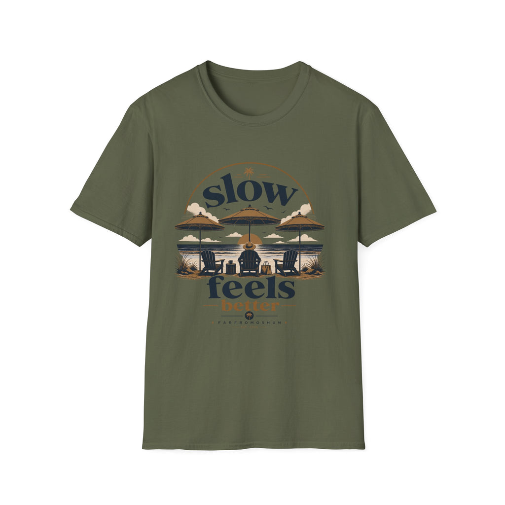 Slow Feels Better Beach Male T-Shirt