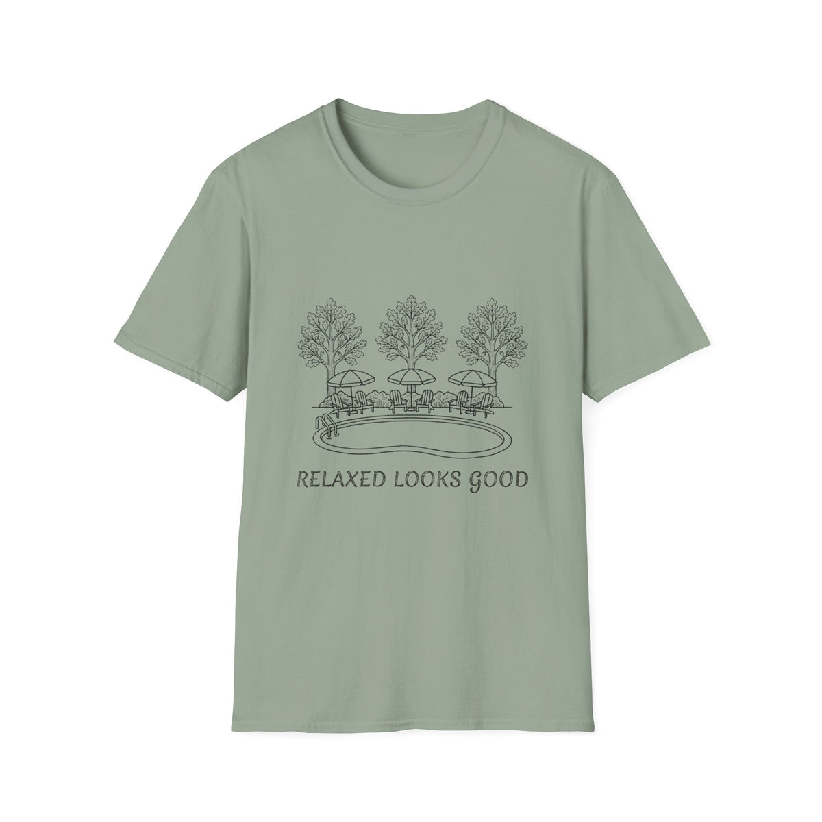 Relaxed Looks Good Line Art T-Shirt