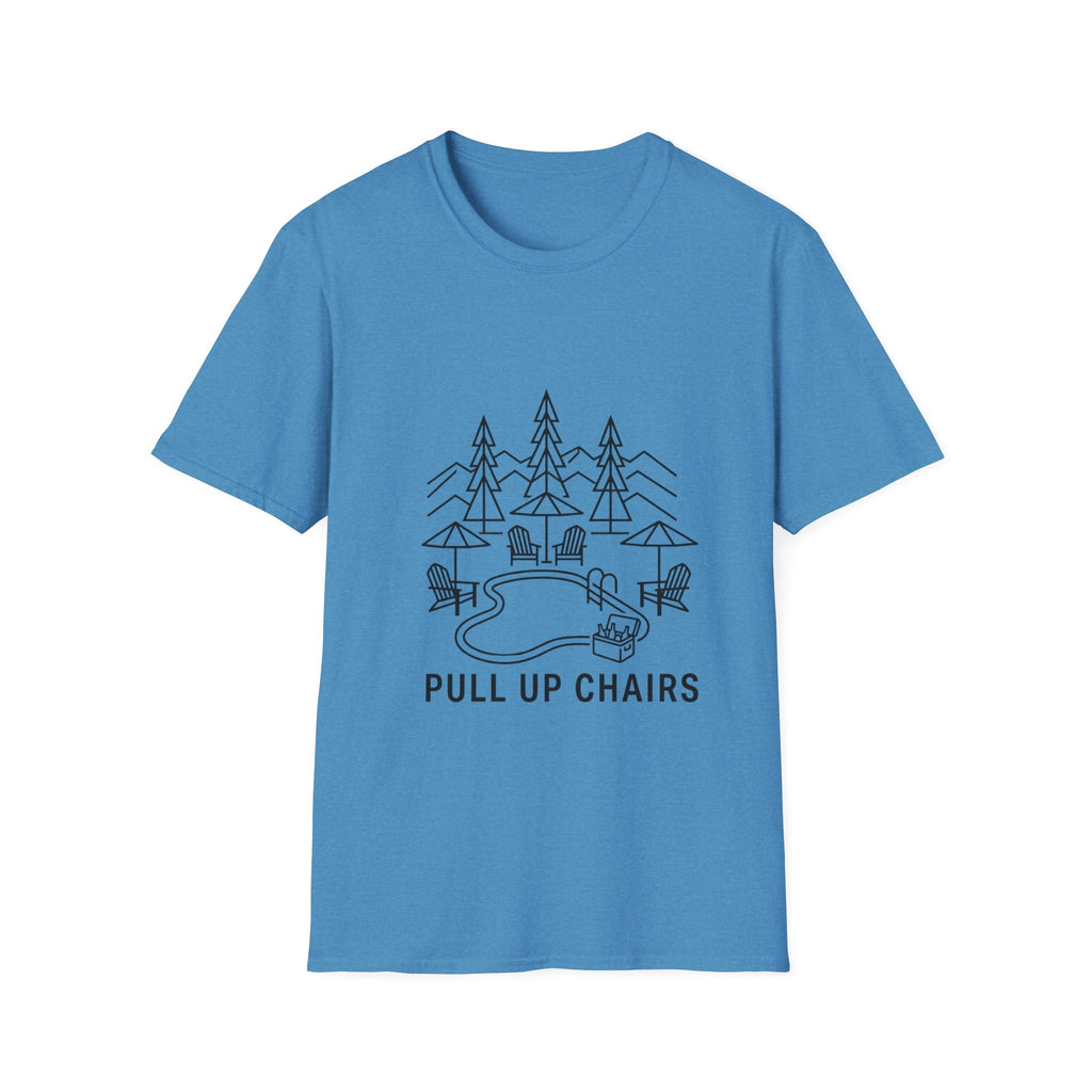 Pull Up Chairs Line Art T-Shirt