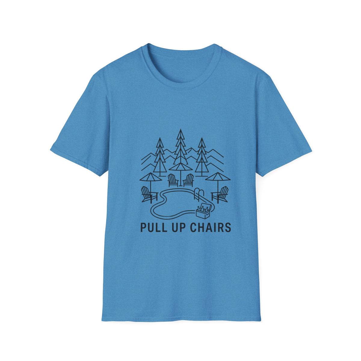 Pull Up Chairs Line Art T-Shirt