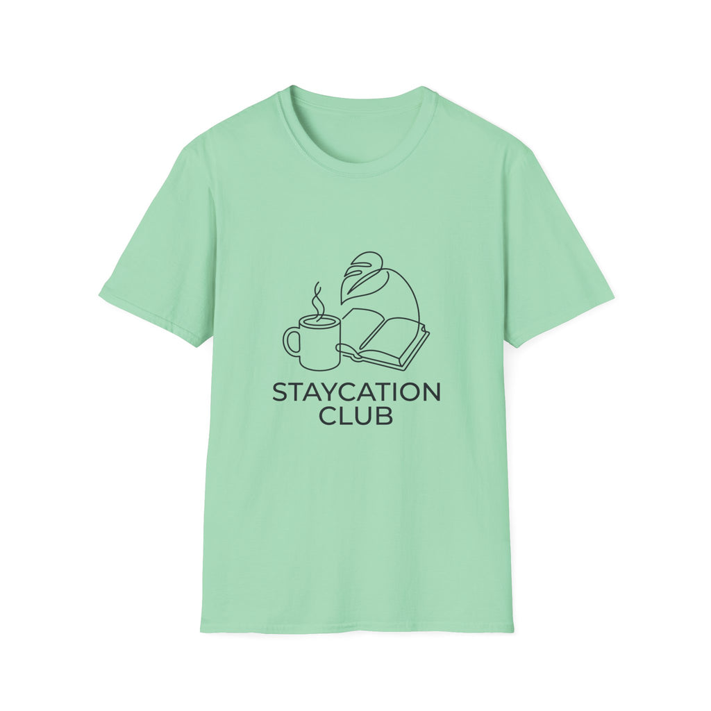 Staycation Club Coffee Book T-Shirt