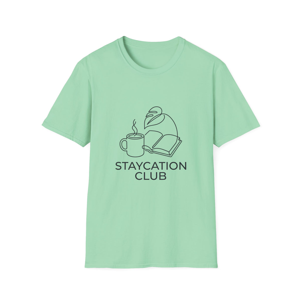 Staycation Club Coffee Book T-Shirt