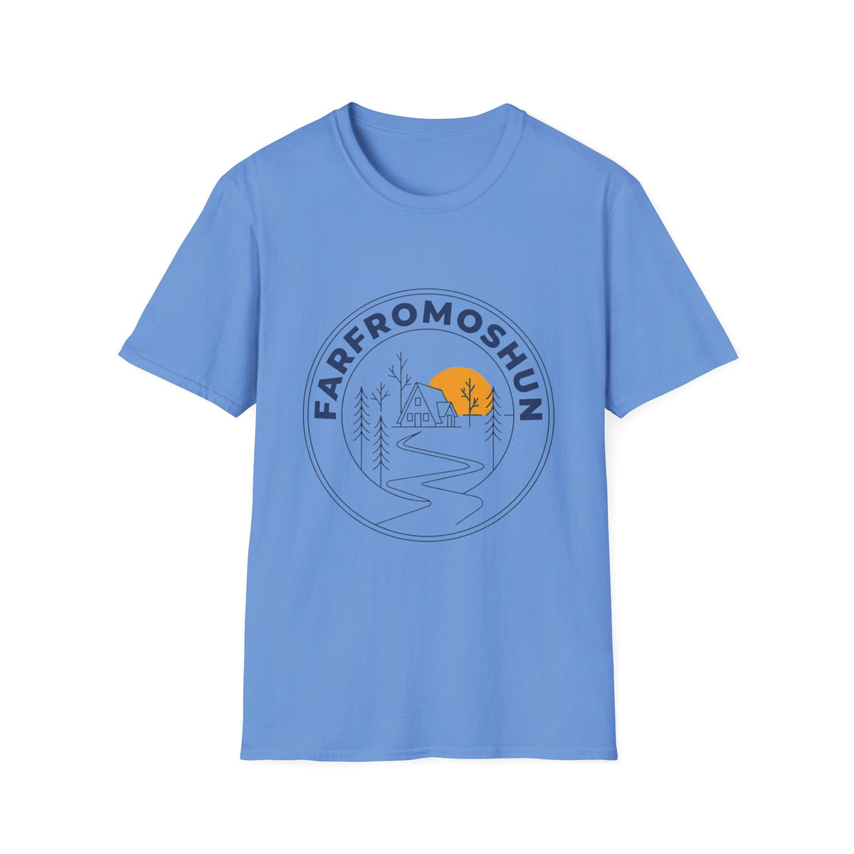 Farfromoshun Cabin Line Art T-Shirt