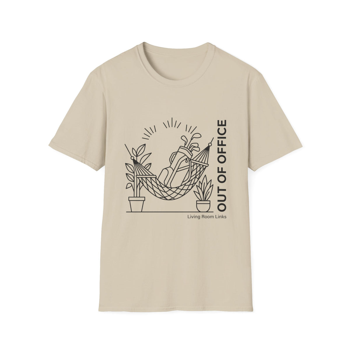 Out of Office Golf Line Art T-Shirt