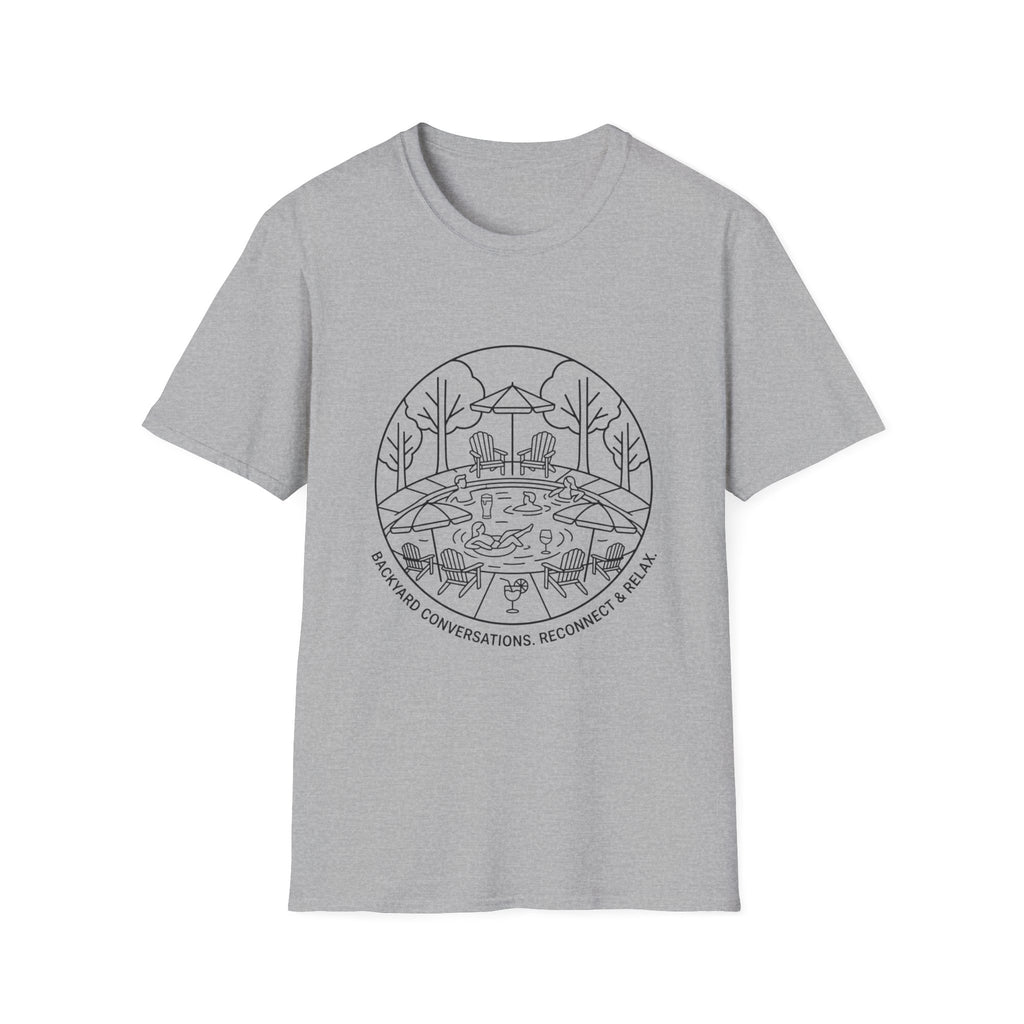 Backyard Conversation Line Art T-Shirt