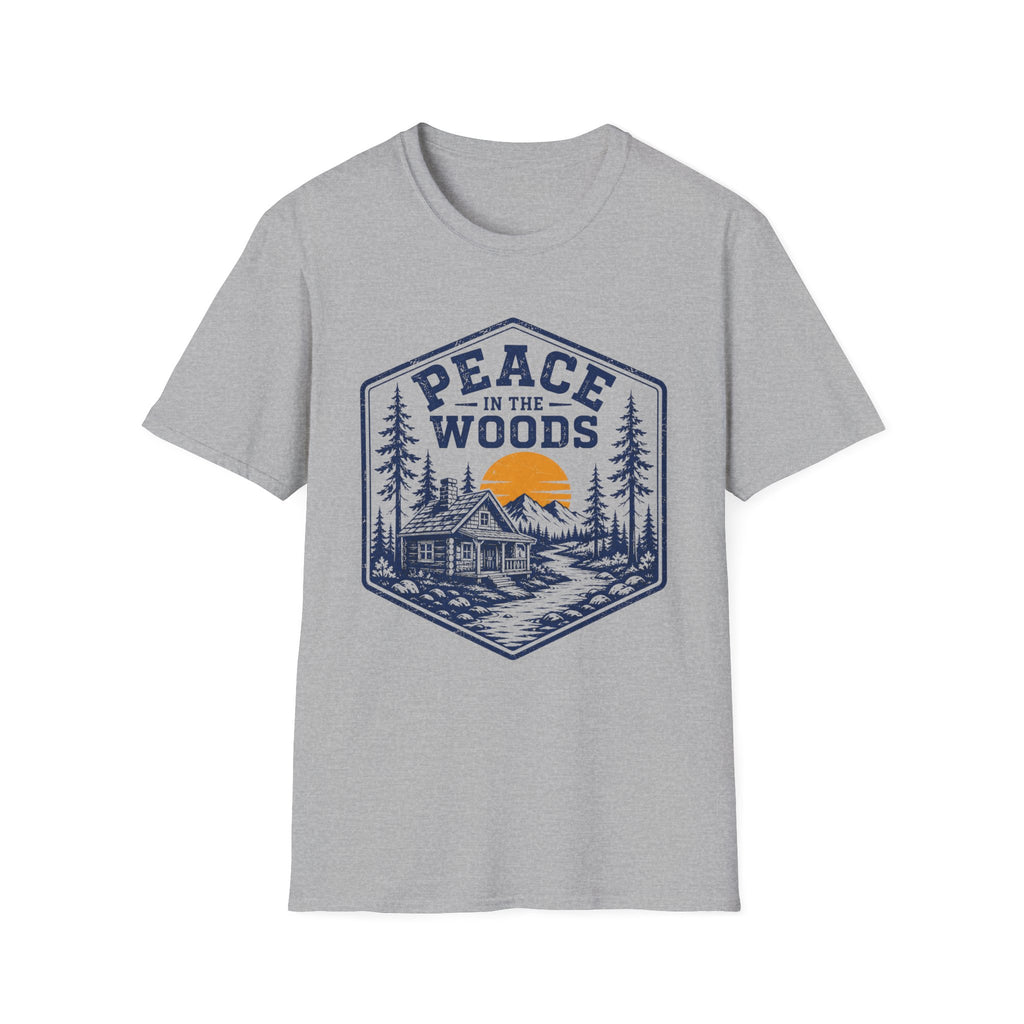 Peace in the Woods Washed Design T-Shirt