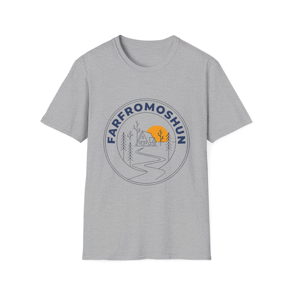 Farfromoshun Cabin Line Art T-Shirt