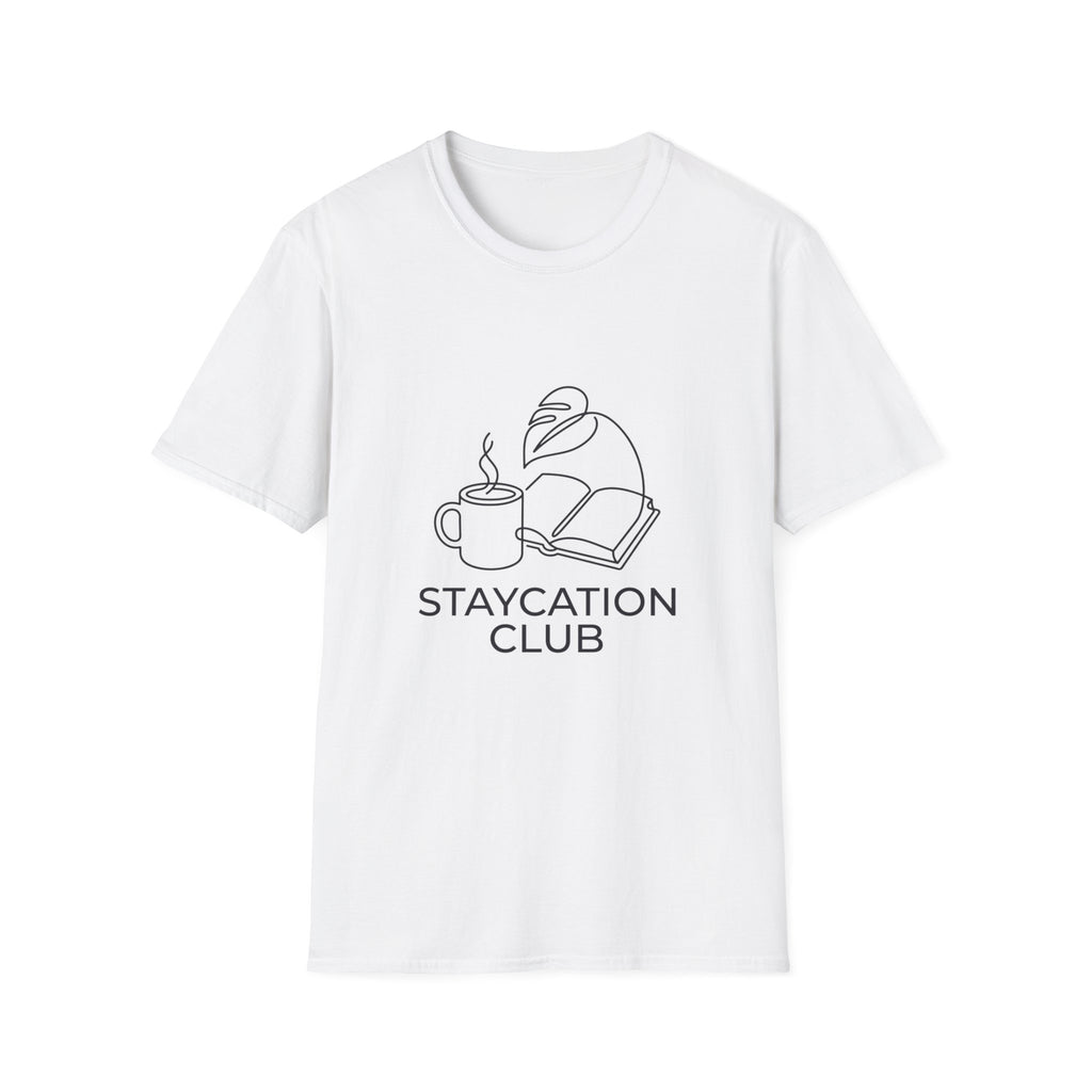 Staycation Club Coffee Book T-Shirt