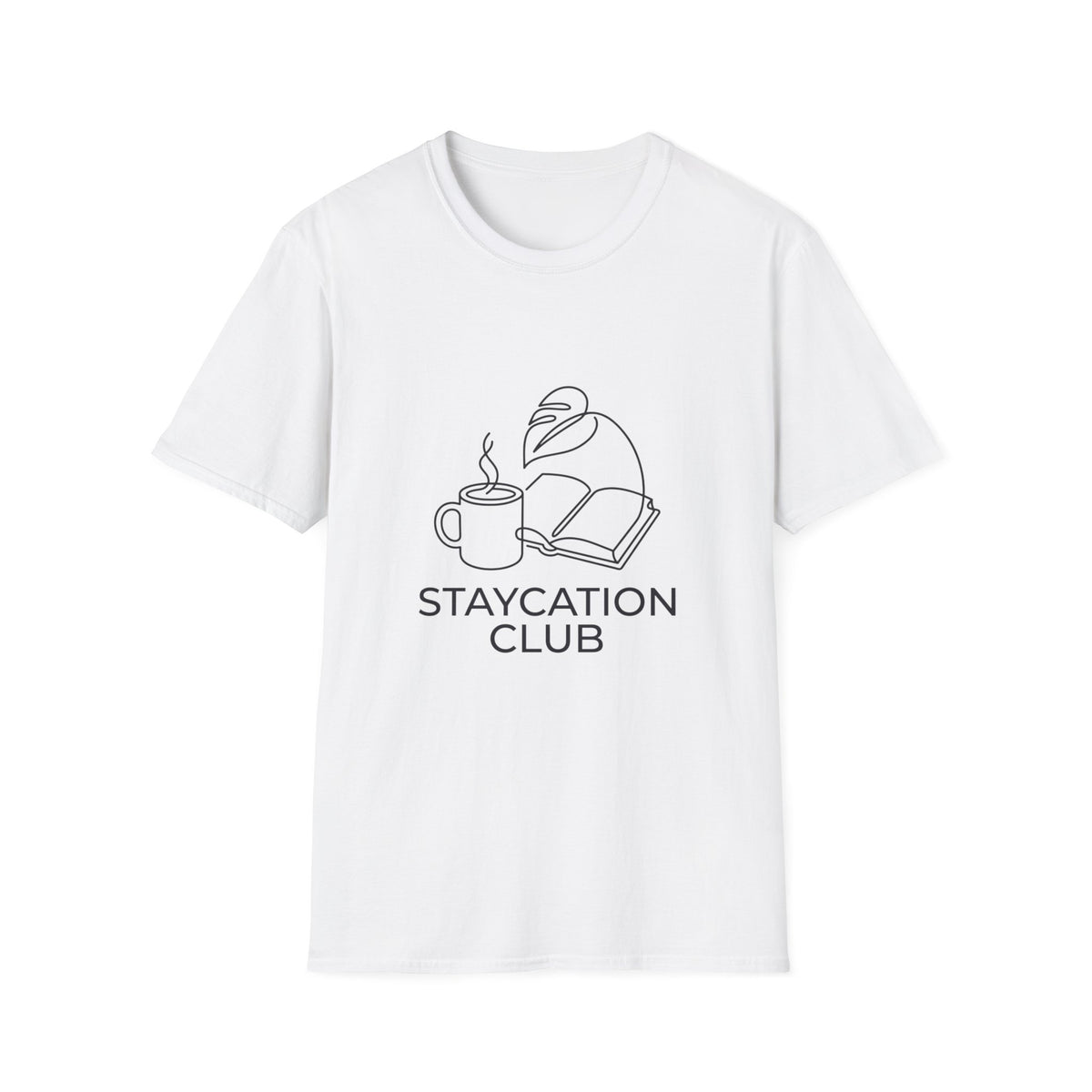 Staycation Club Coffee Book T-Shirt