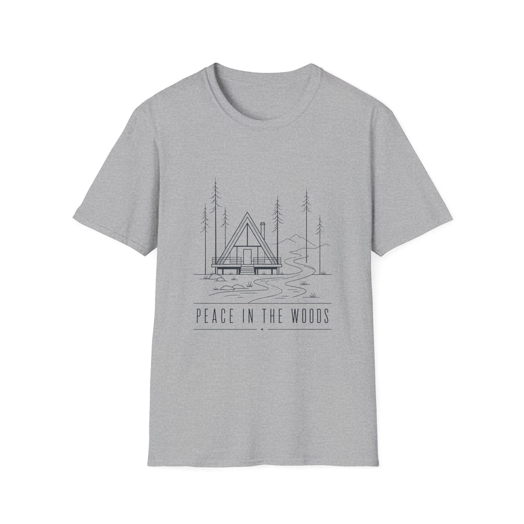 Peace in the Woods Line Art T-Shirt