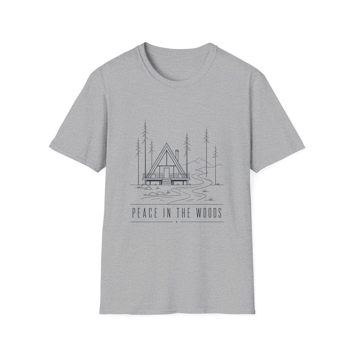 Peace in the Woods Line Art T-Shirt