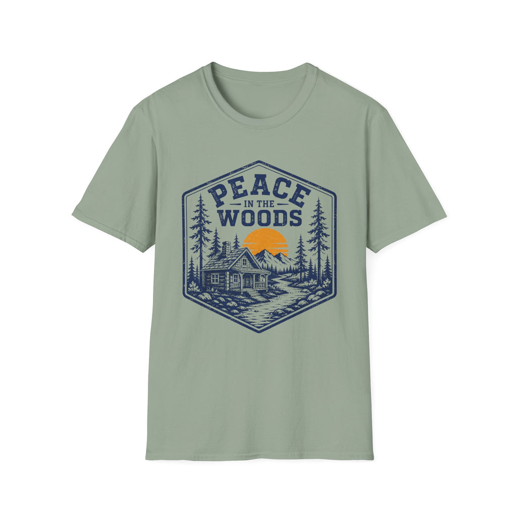 Peace in the Woods Washed Design T-Shirt