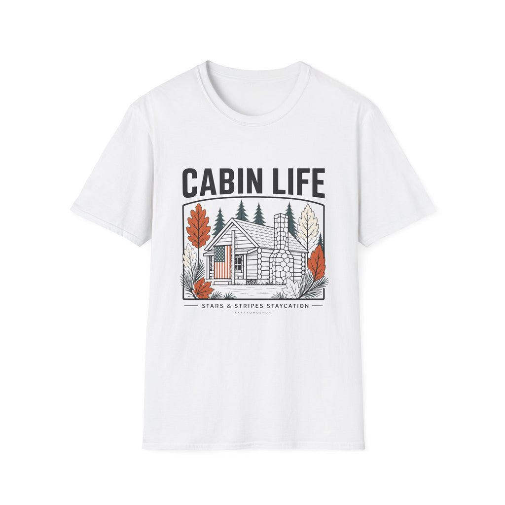 Cabin Life Staycation Flag T-Shirt