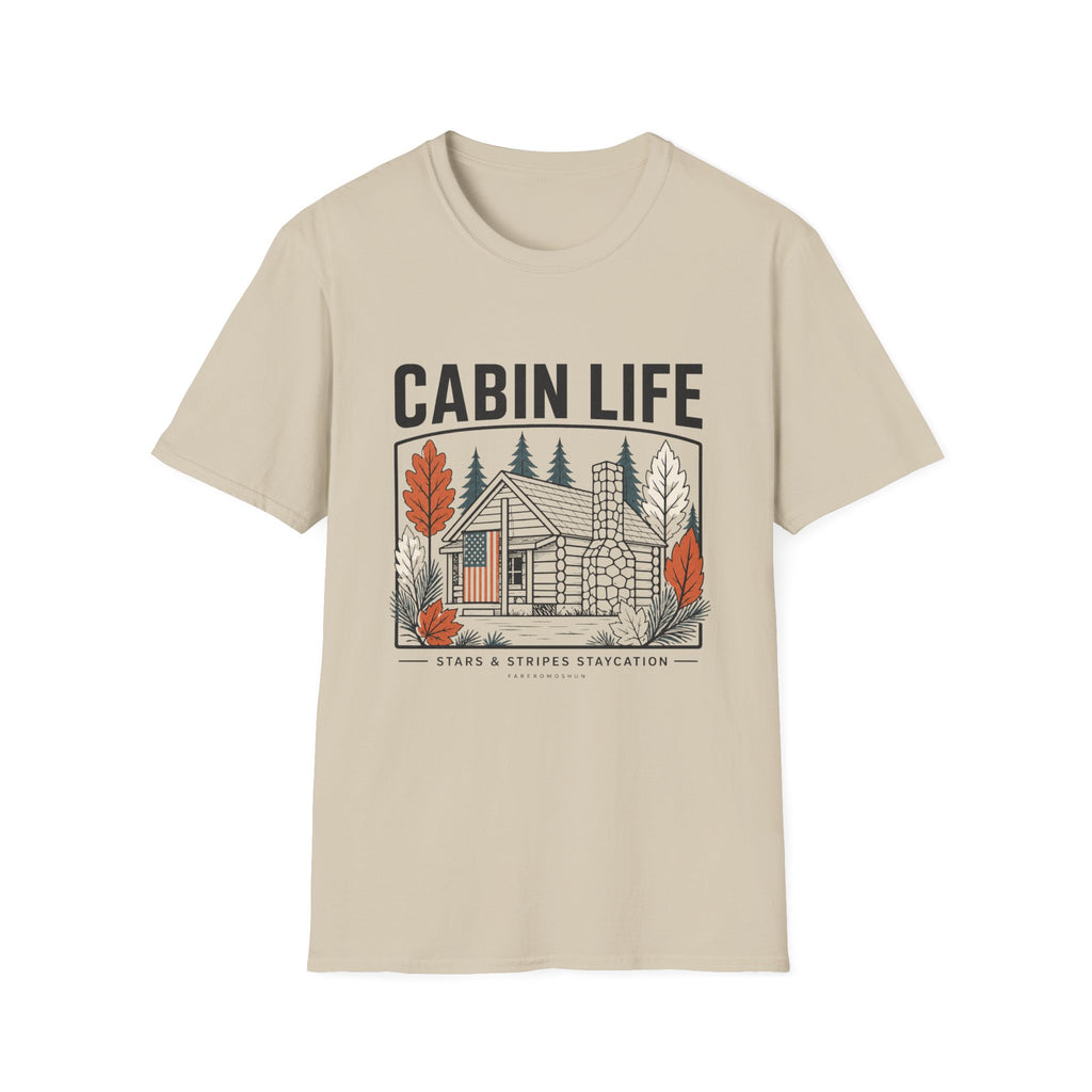 Cabin Life Staycation Flag T-Shirt