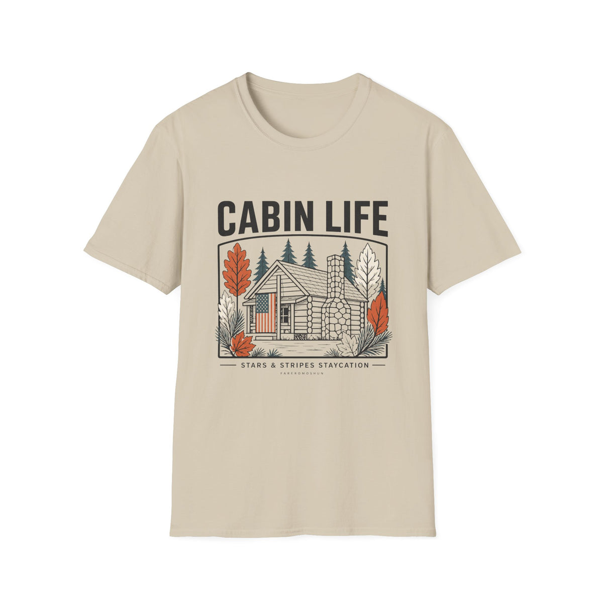 Cabin Life Staycation Flag T-Shirt