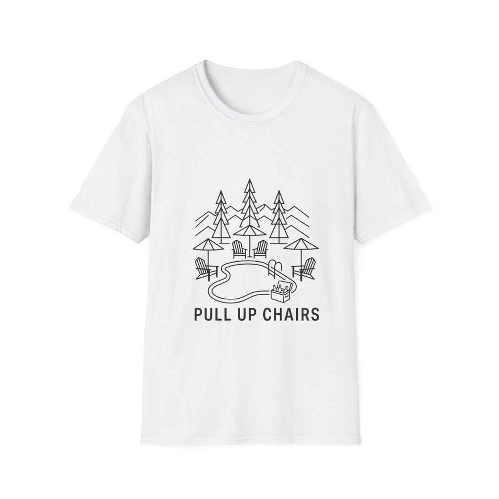 Pull Up Chairs Line Art T-Shirt