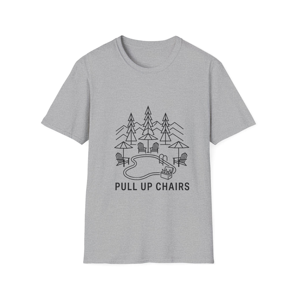 Pull Up Chairs Line Art T-Shirt