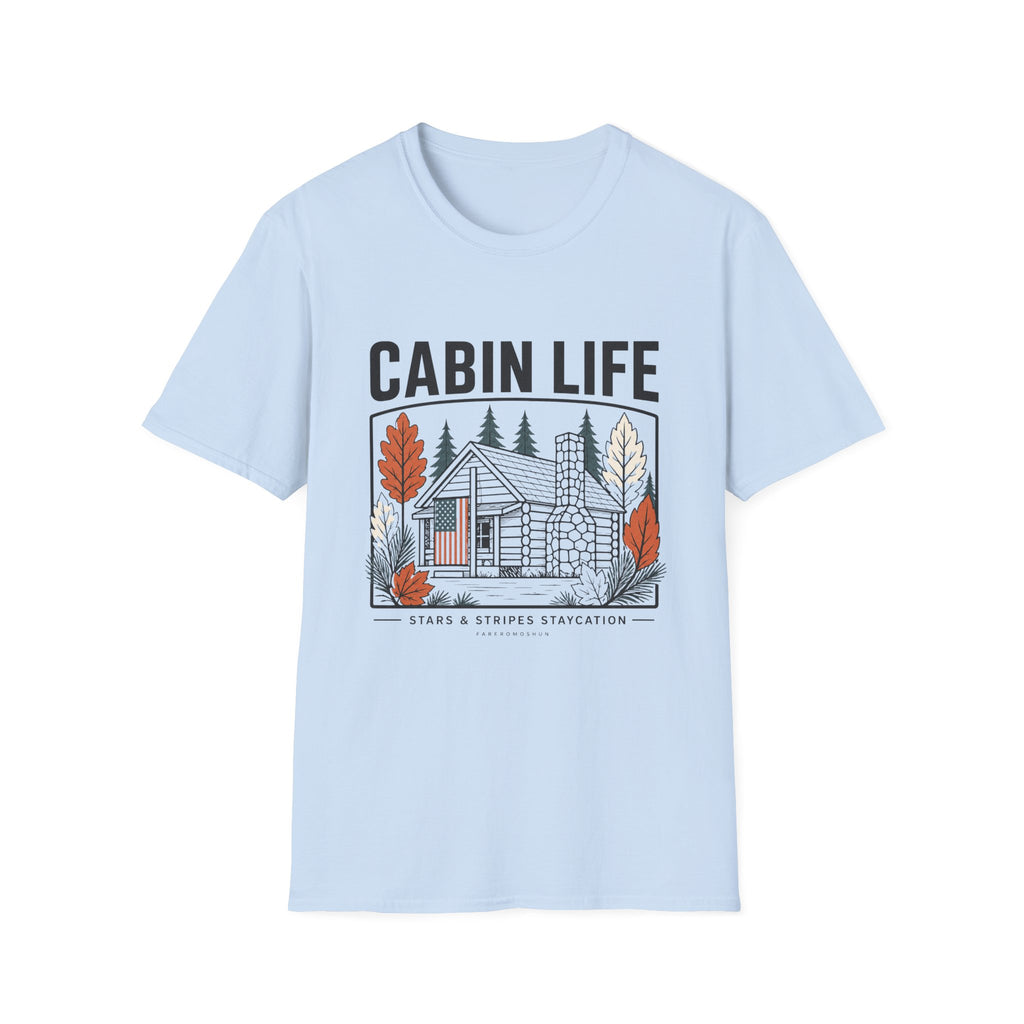 Cabin Life Staycation Flag T-Shirt