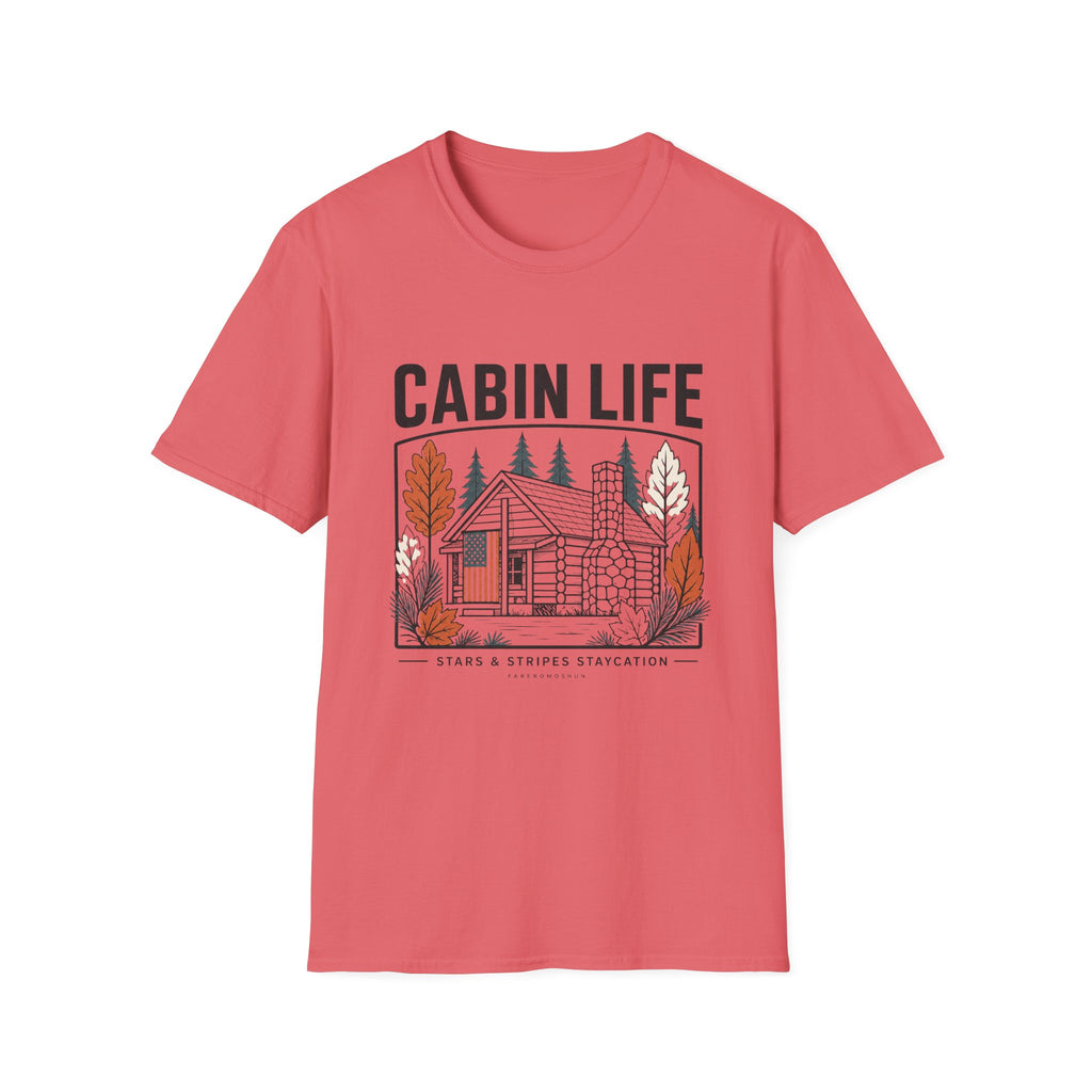 Cabin Life Staycation Flag T-Shirt