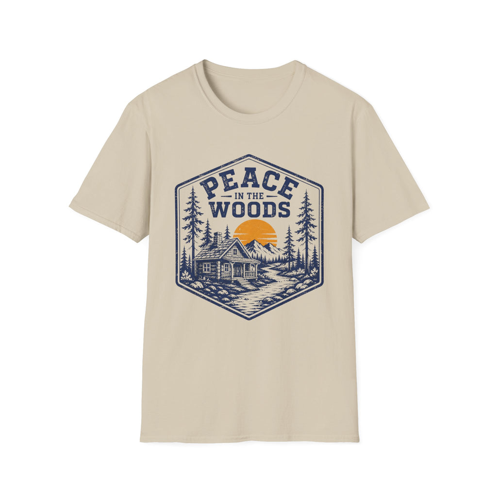 Peace in the Woods Washed Design T-Shirt