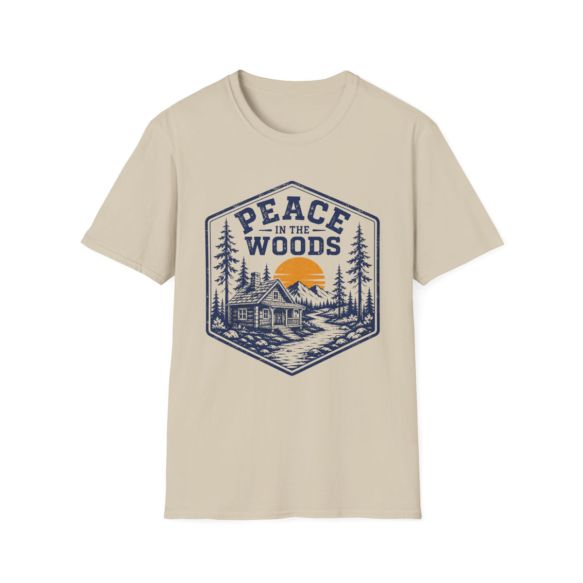 Peace in the Woods Washed Design T-Shirt