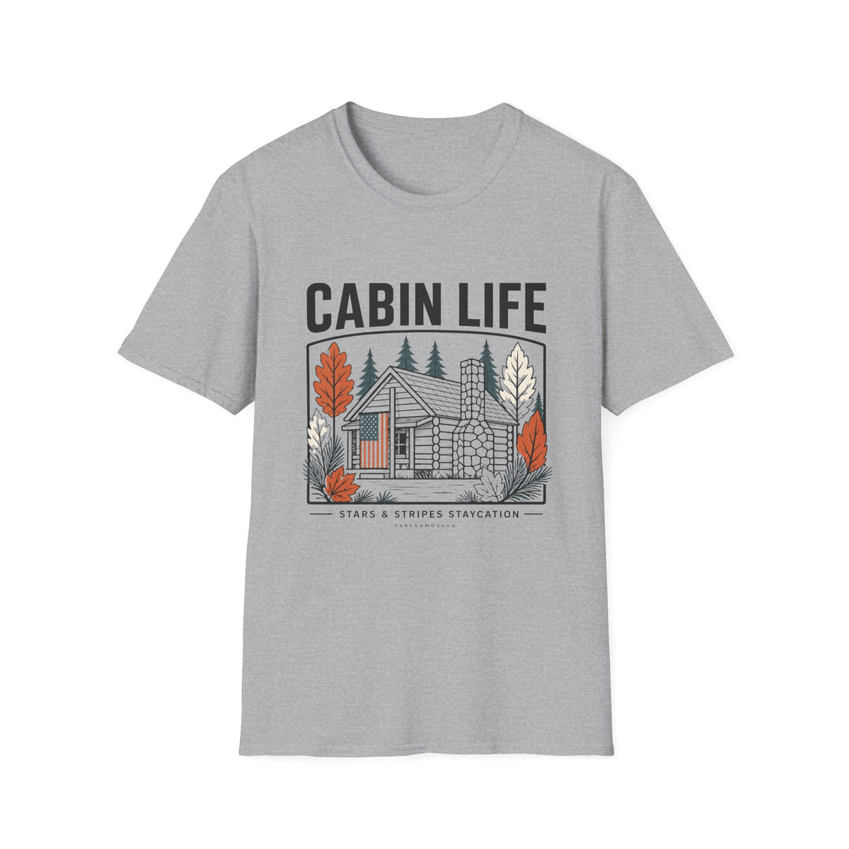 Cabin Life Staycation Flag T-Shirt