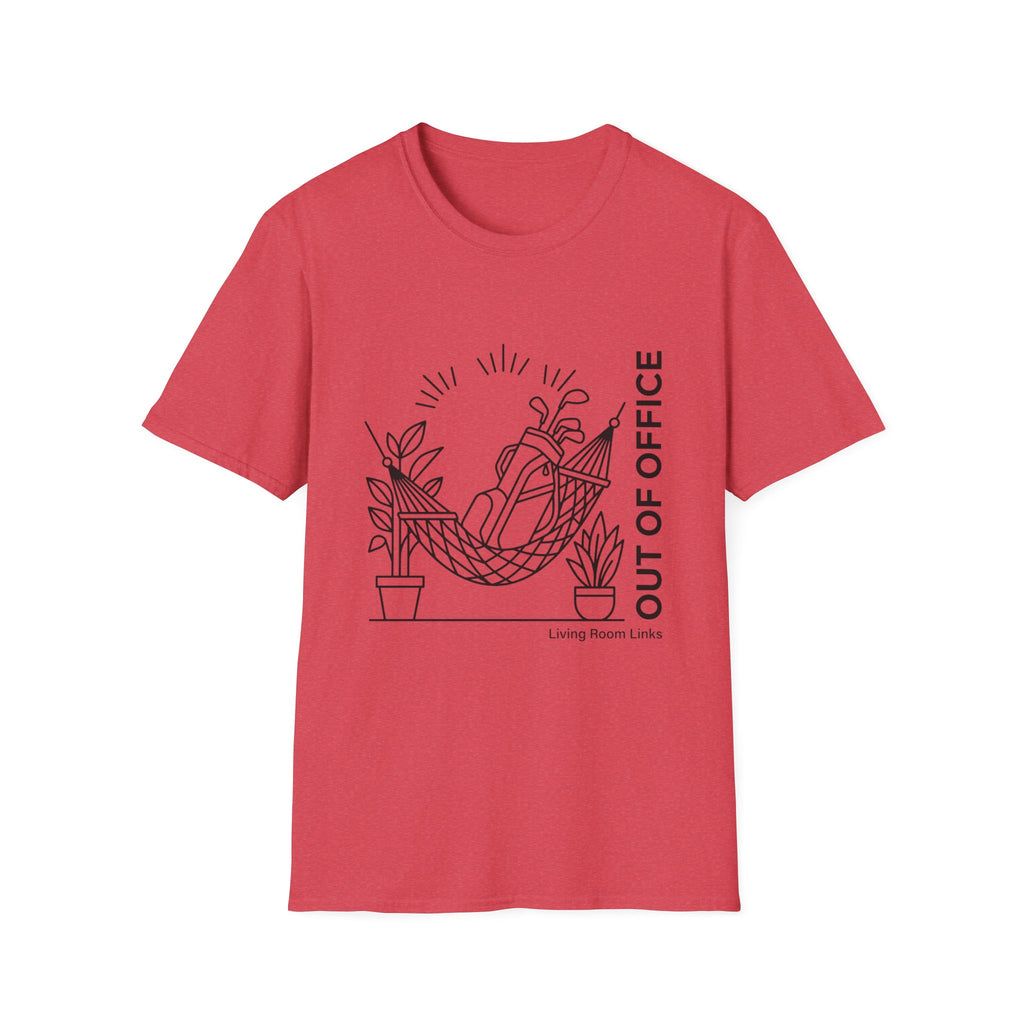 Out of Office Golf Line Art T-Shirt