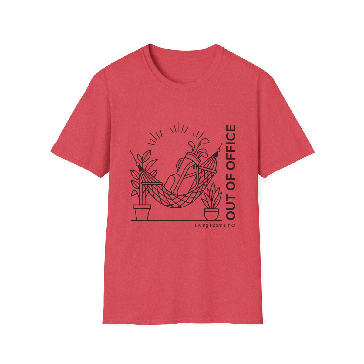 Out of Office Golf Line Art T-Shirt