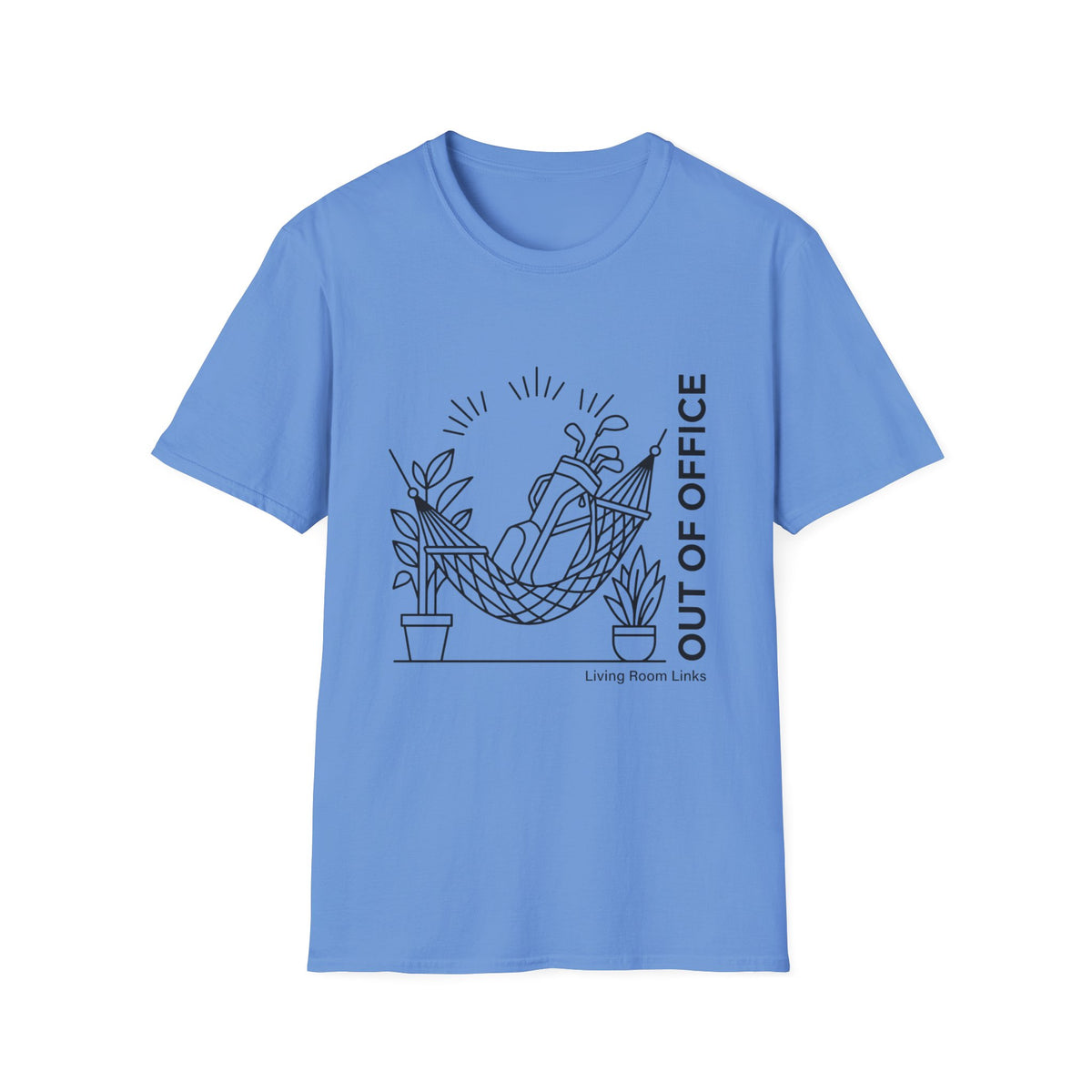 Out of Office Golf Line Art T-Shirt