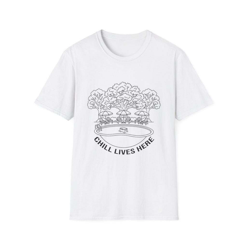 Chill Lives Here Line Art T-Shirt