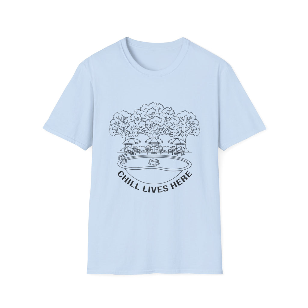 Chill Lives Here Line Art T-Shirt