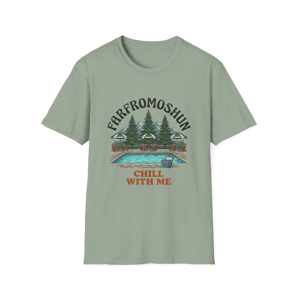 Chill With Me Mountain Pool T-Shirt