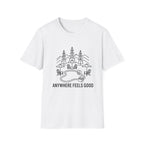 Anywhere Feels Good Line Art T-Shirt